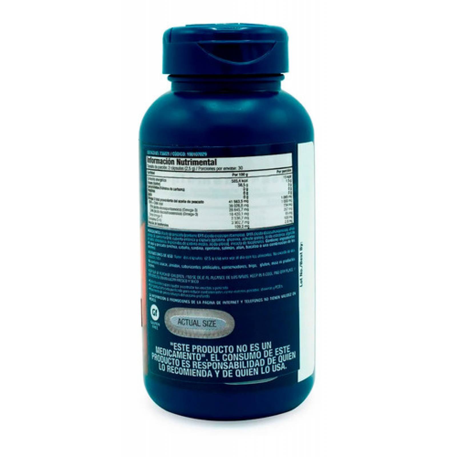 Aceite De Pescado Con Omega 3 Y Coq 10 Gnc 60 Cápsulas