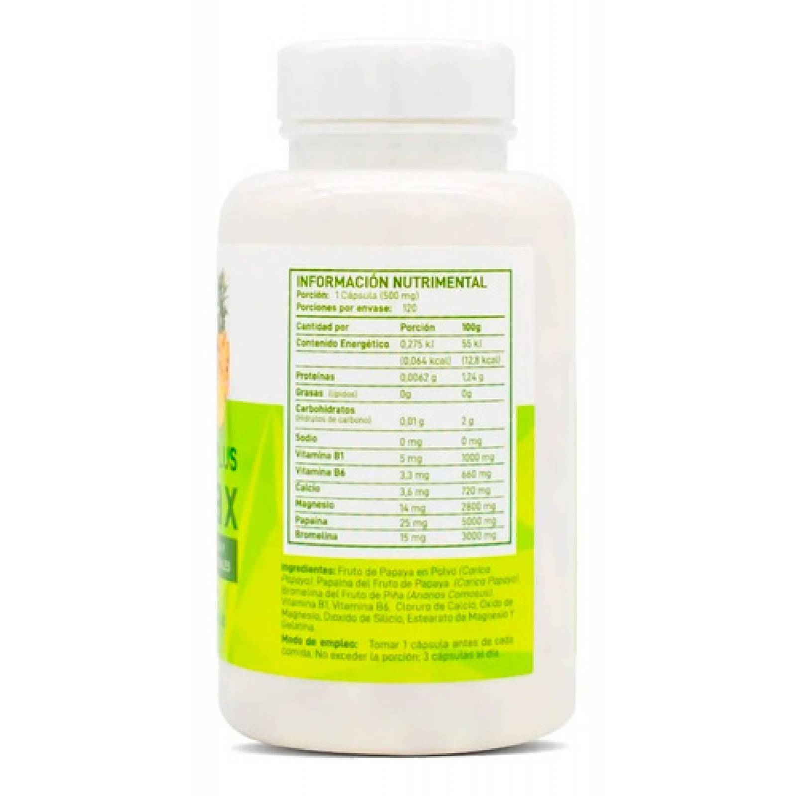 N Z Max Plus Enzimas Natural Choice Base Frutal 120 Cápsulas