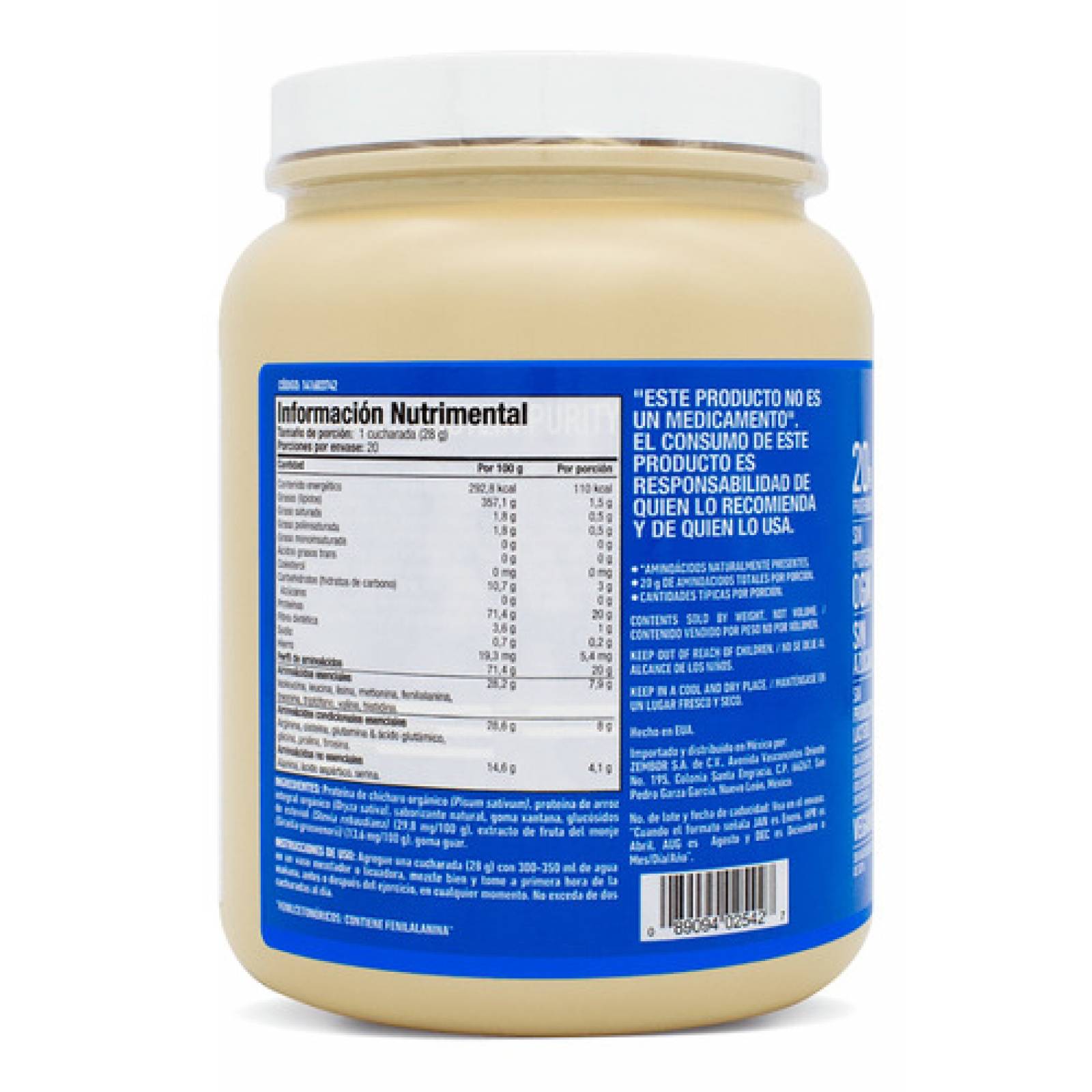 Plant Proteína Vegana Isopure Vainilla No Ogm 558 Gramos