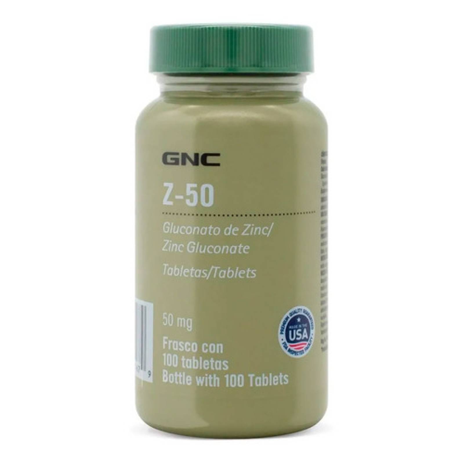 Gluconato De Zinc 50 Mg Gnc Z 50 Sin Sabor 100 Tabletas