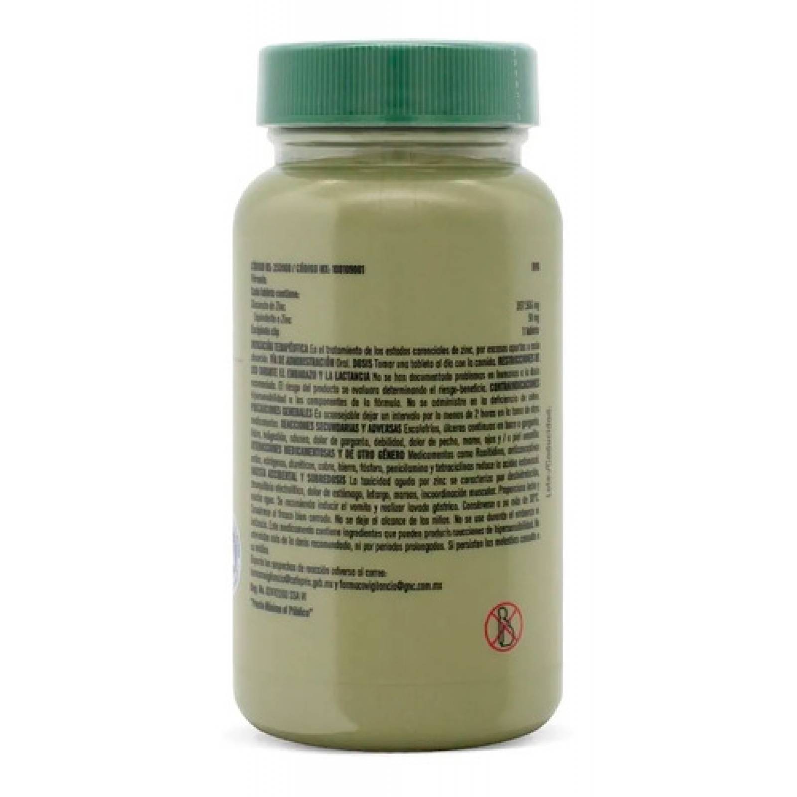 Gluconato De Zinc 50 Mg Gnc Z 50 Sin Sabor 100 Tabletas