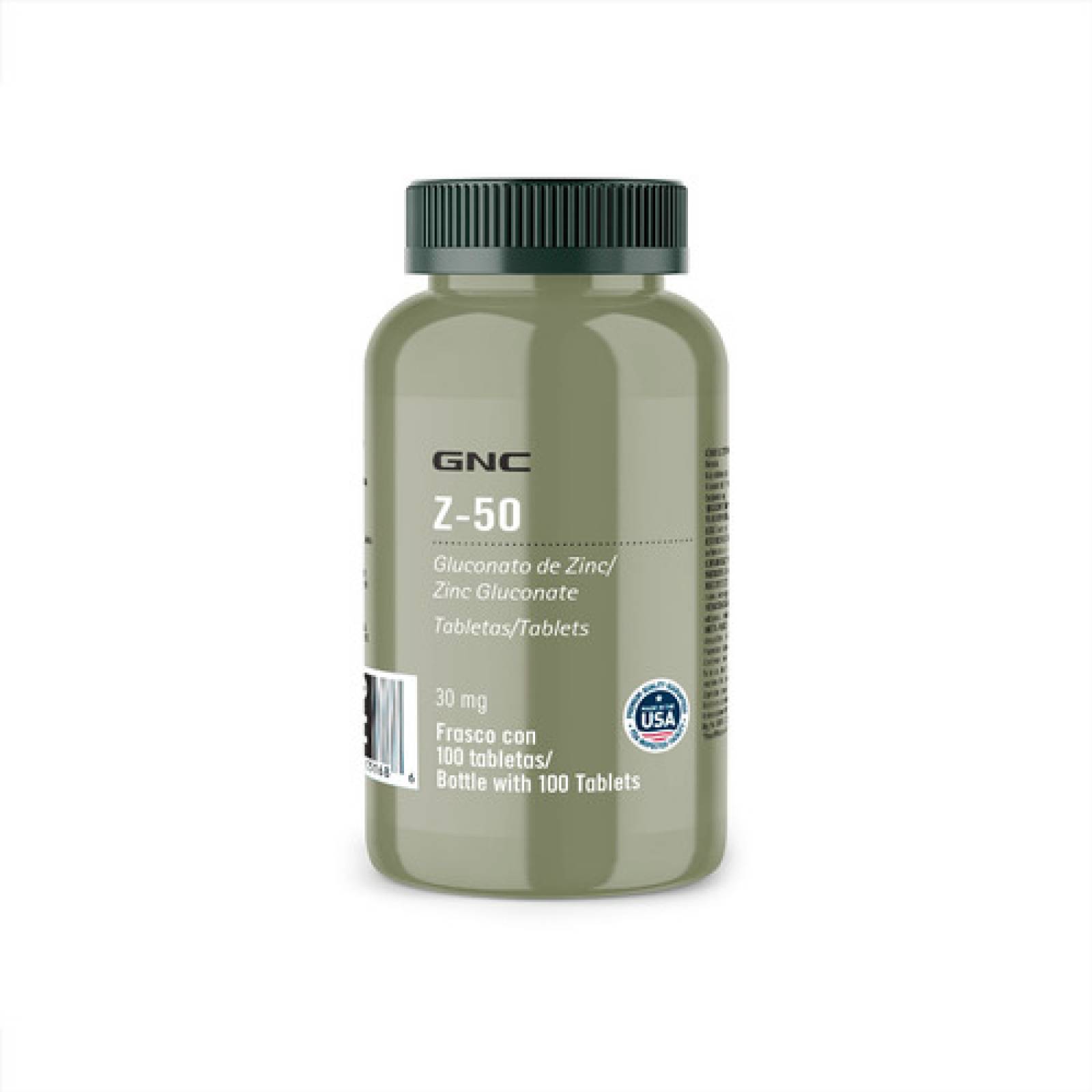 Gluconato De Zinc 30 Mg Gnc Z 50 Sin Sabor 100 Tabletas