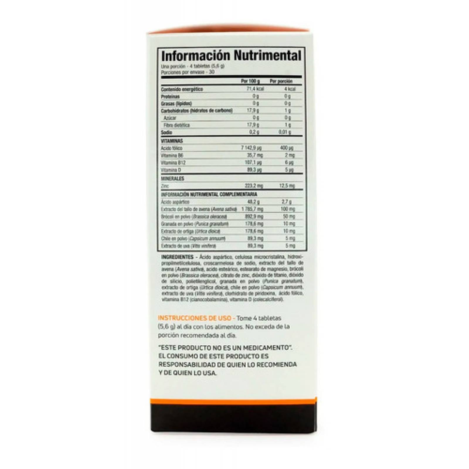 Compuesto Aminoácidos Y Vitaminas Testrovax 120 Tabletas