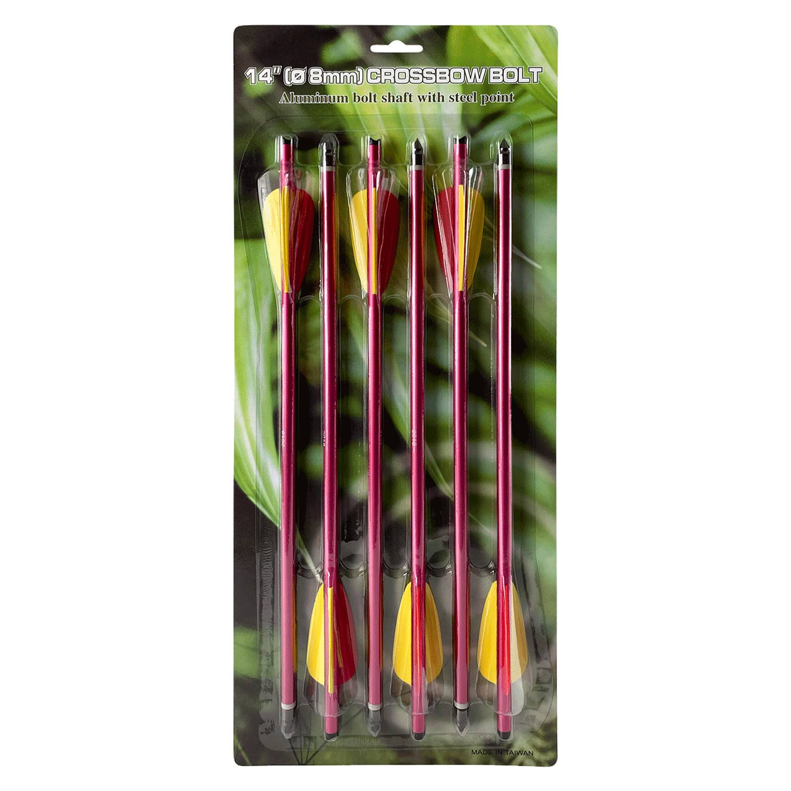 Flechas Para Ballesta Aluminio 14 Pack 6 Pzas Mendoza