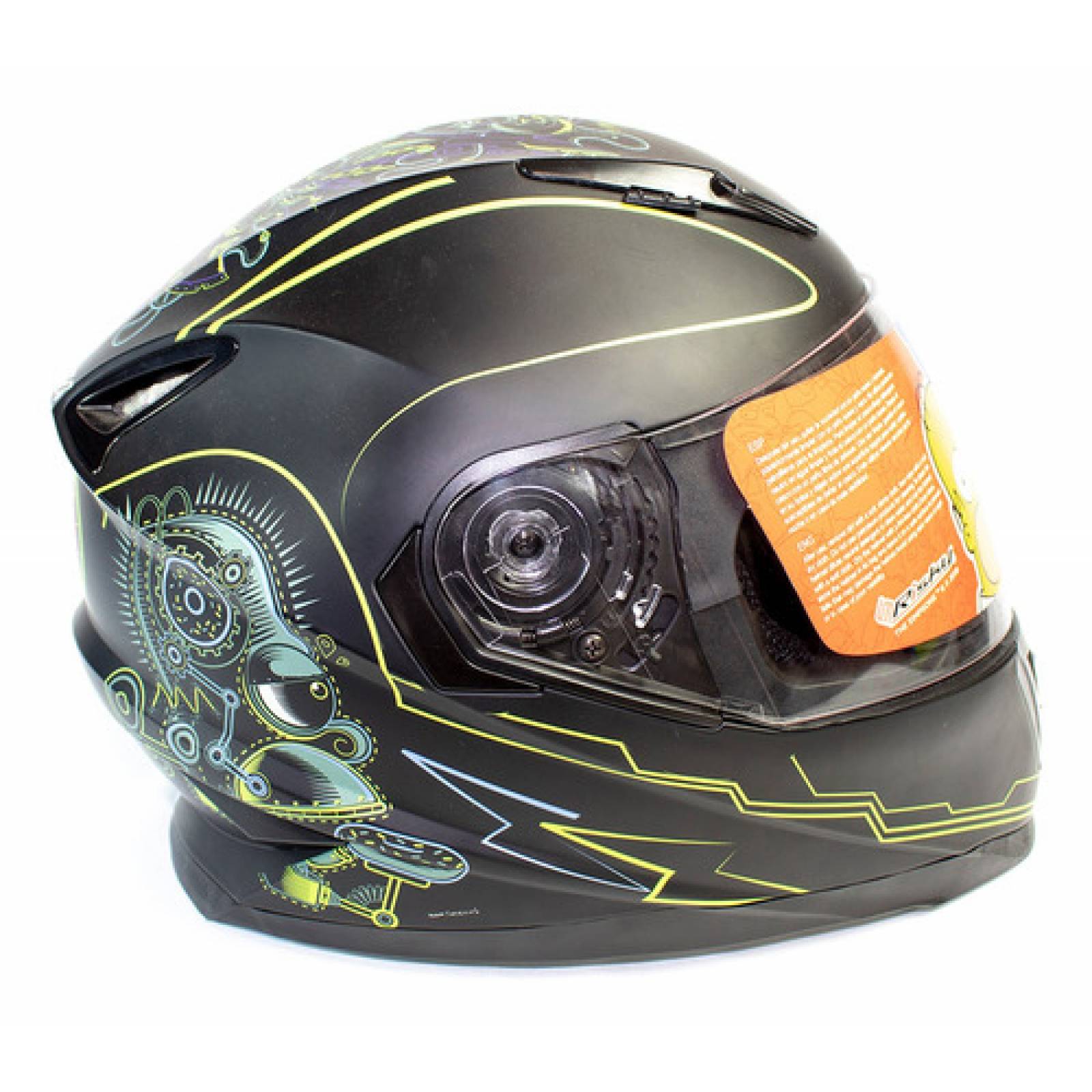 Casco Moto Integral Cerrado Simpson Neon Talla Grande Eps