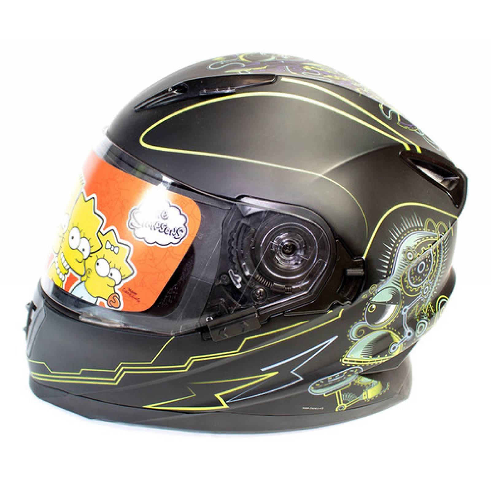 Casco Moto Integral Cerrado Simpson Neon Talla Grande Eps