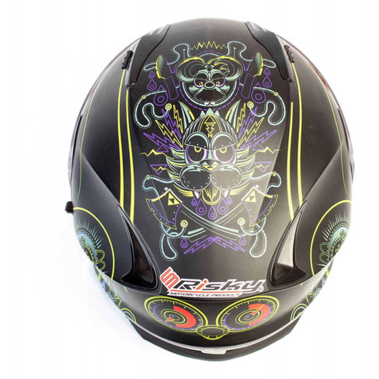 Casco Moto Integral Cerrado Simpson Neon Talla Grande Eps