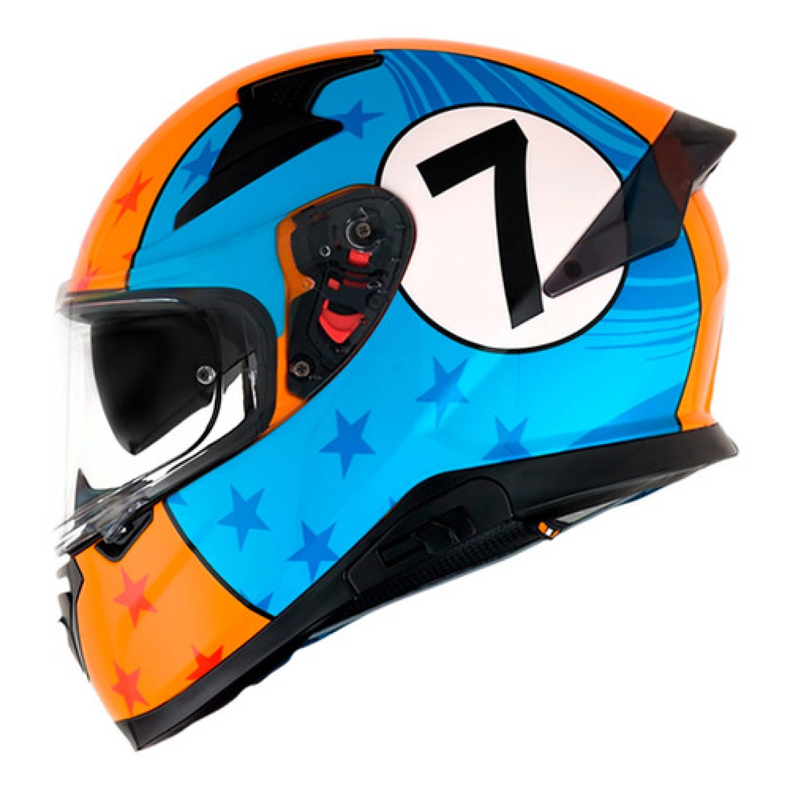Casco Integral Para Moto Abs Hax Impulse Gulf S Naranja