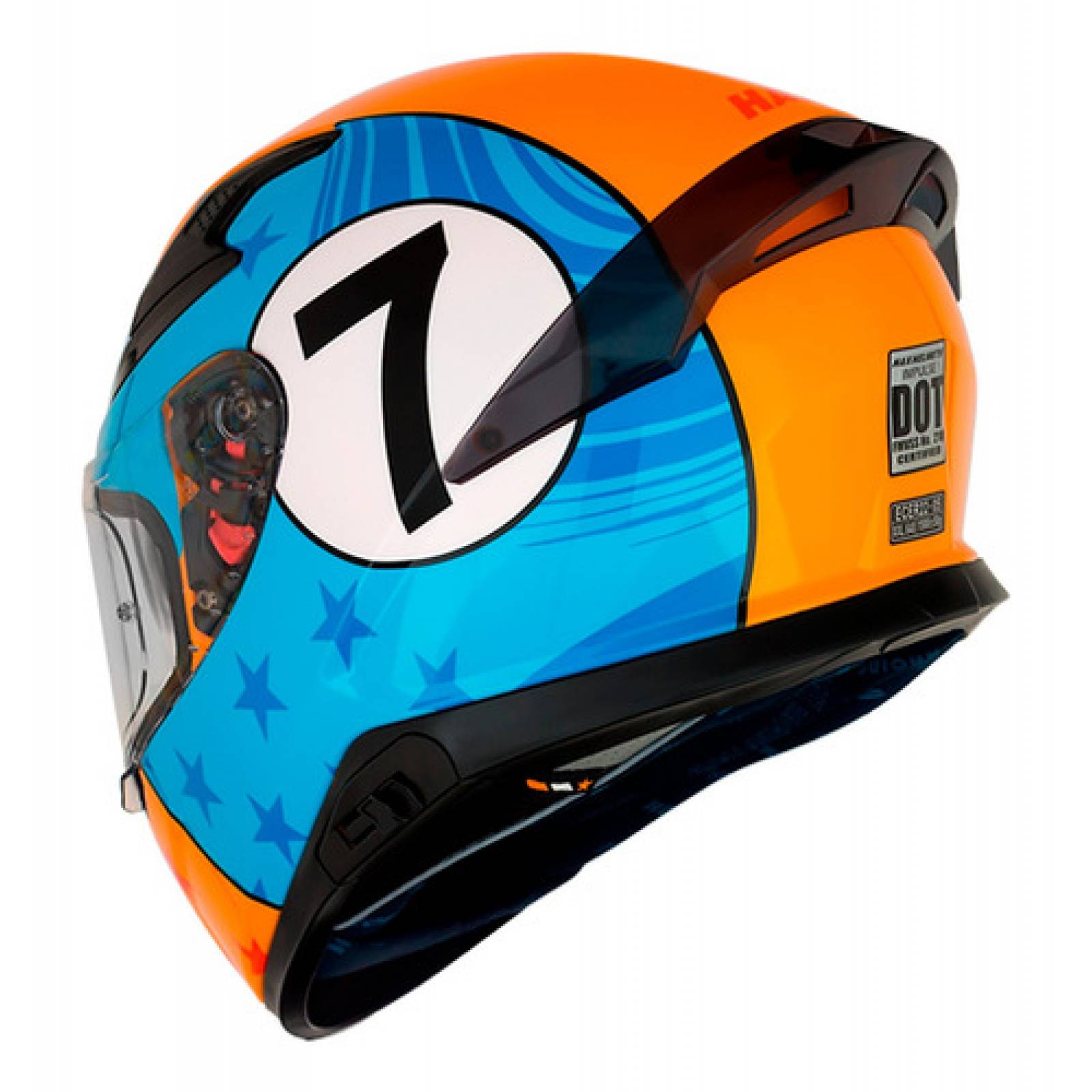 Casco Integral Para Moto Abs Hax Impulse Gulf S Naranja