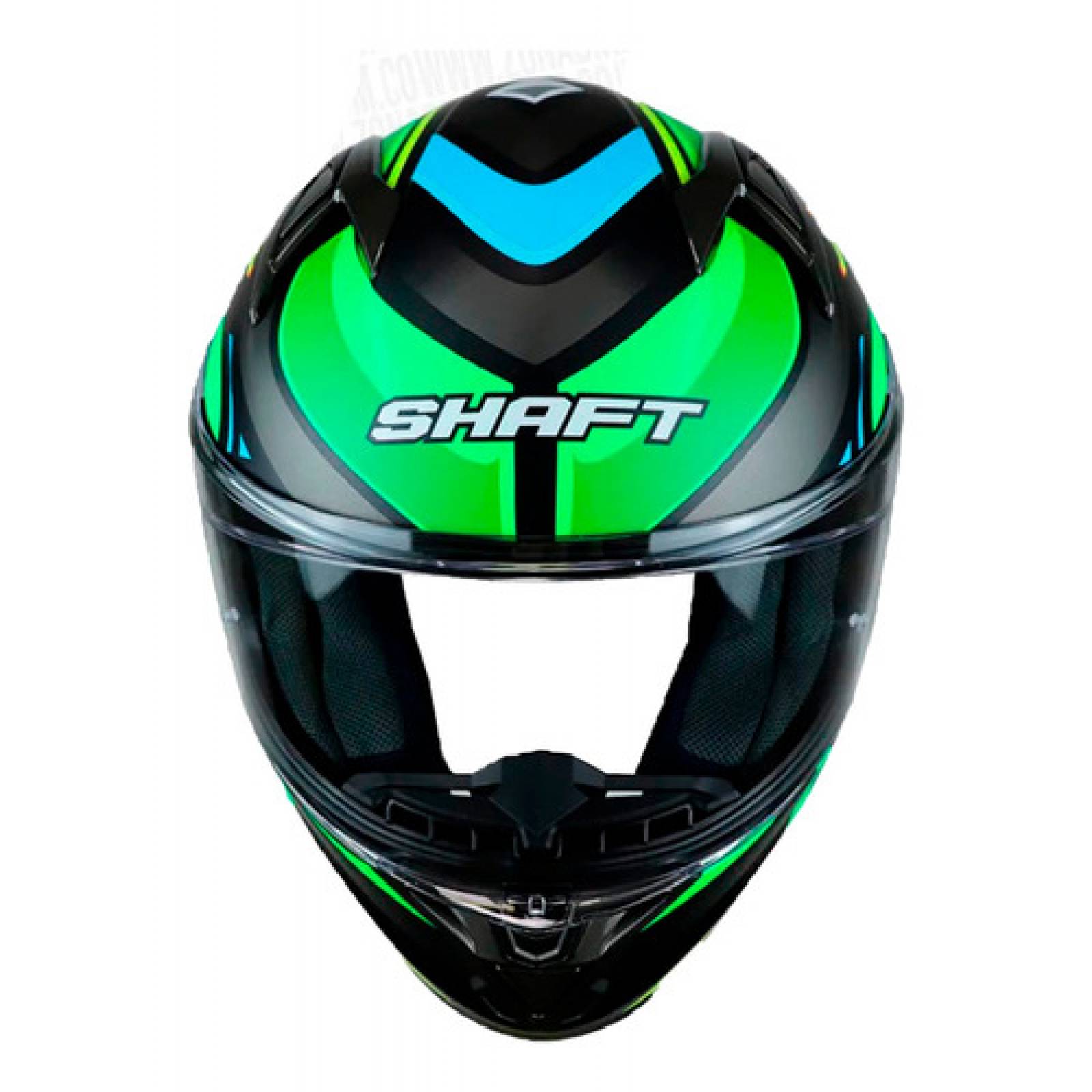 Casco Integral Para Moto Abs Shaft Atom Xl Negro verde