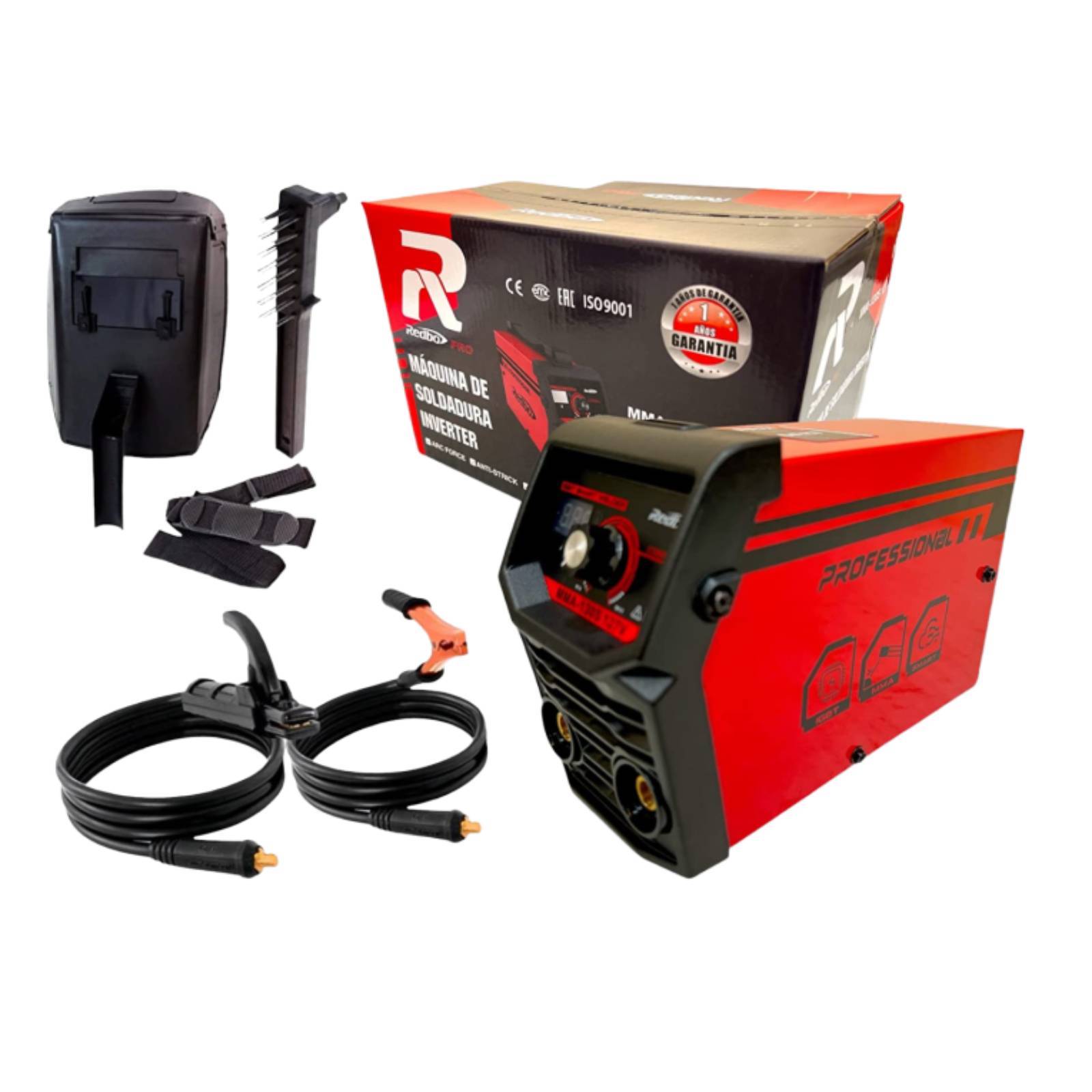 Soldadora Inversora 127V MMA130S Roja Redbo