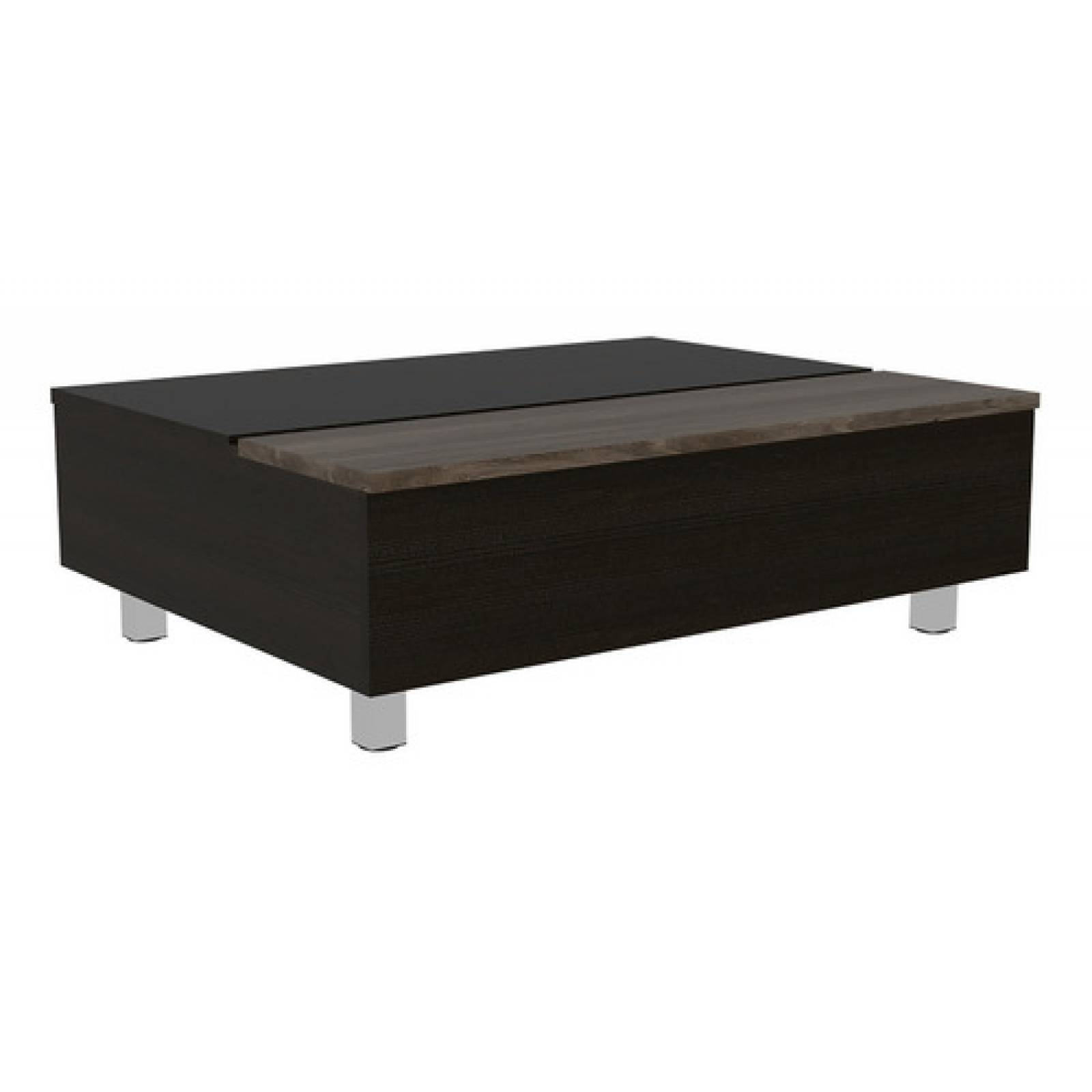 Mesa De Centro Extensible Melamina Diecsa Umbra Chocolate
