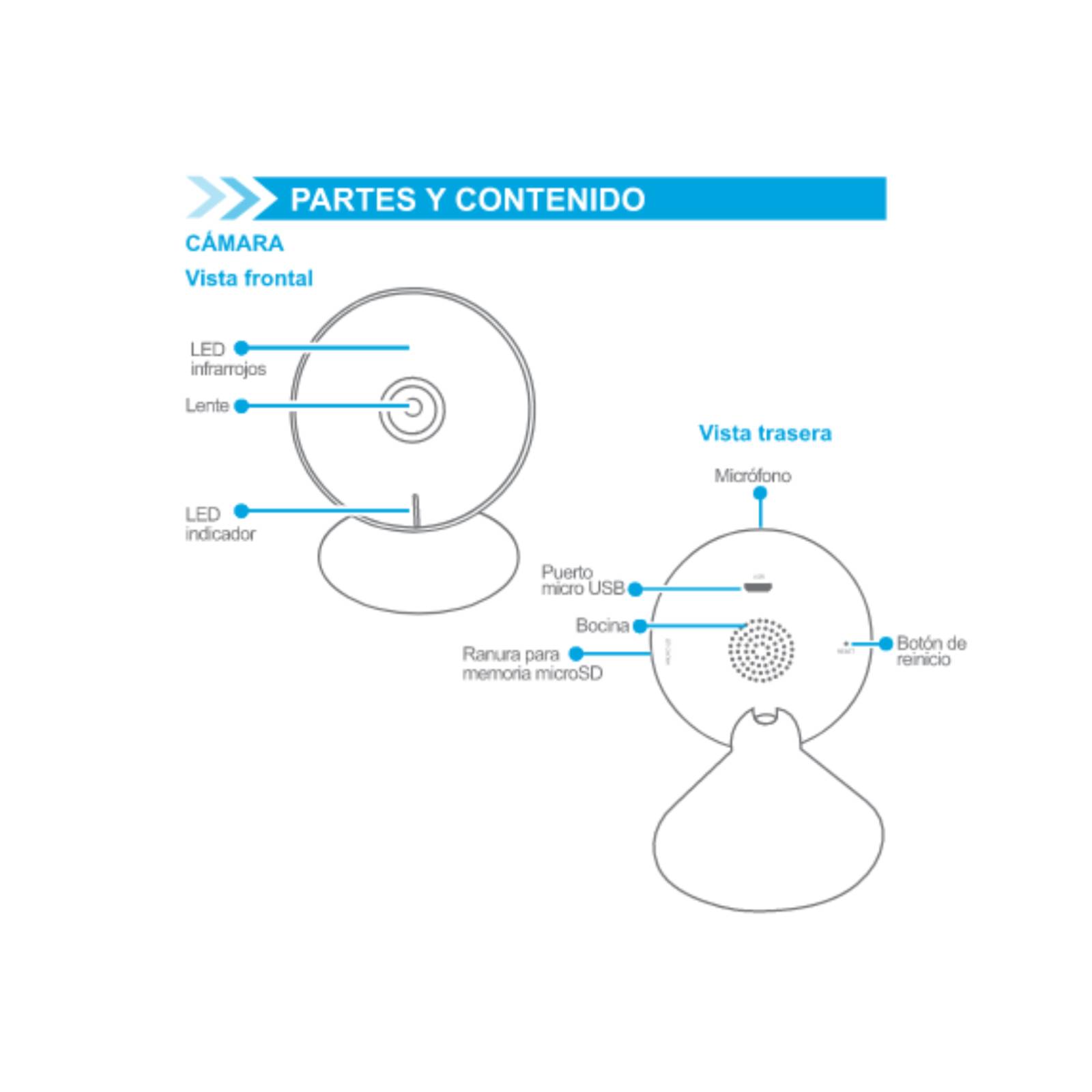 Cámara De Seguridad Fija Wi fi Hd Cctv 206 Steren