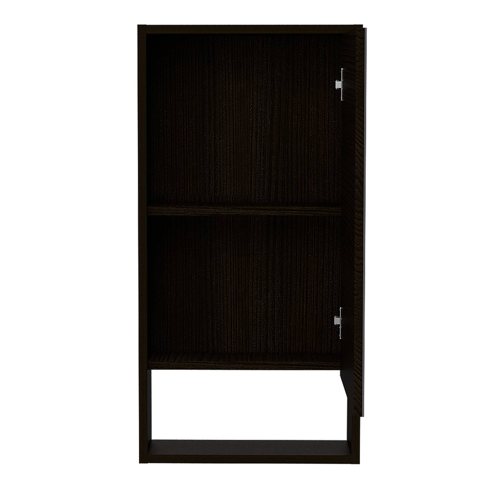 Gabinete Baño Espejo Mariana Chocolate Puerta 2 Entrepaños