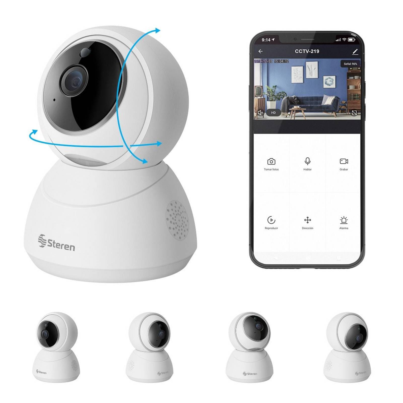 Camara De Seguridad Wi fi Full Hd Robotizada Cctv 219 Steren