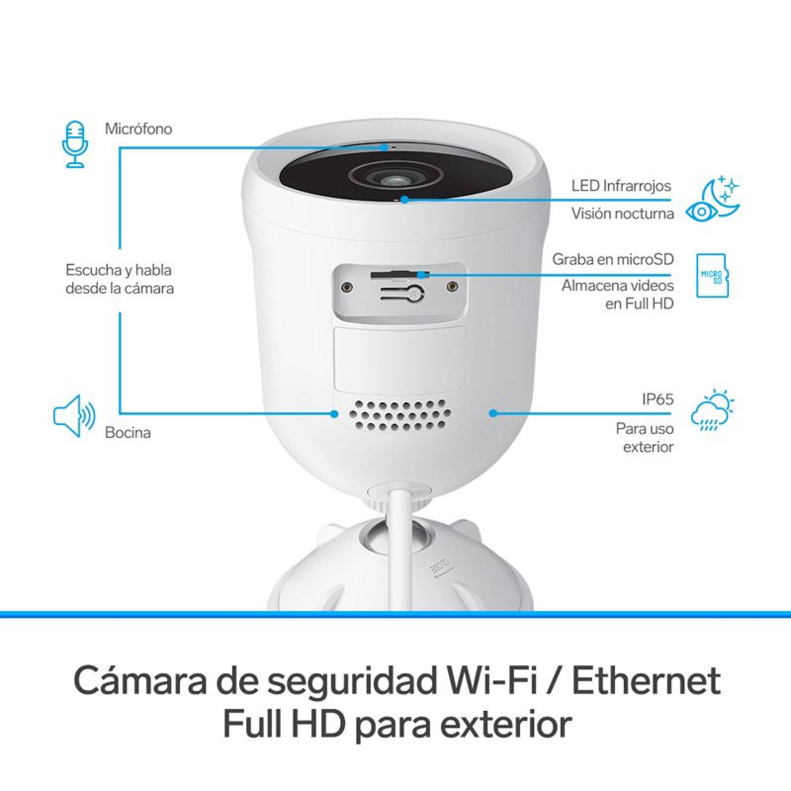 Cámara Seguridad Wi Fi Ethernet Full Hd Asistente Voz CCTV235 Steren