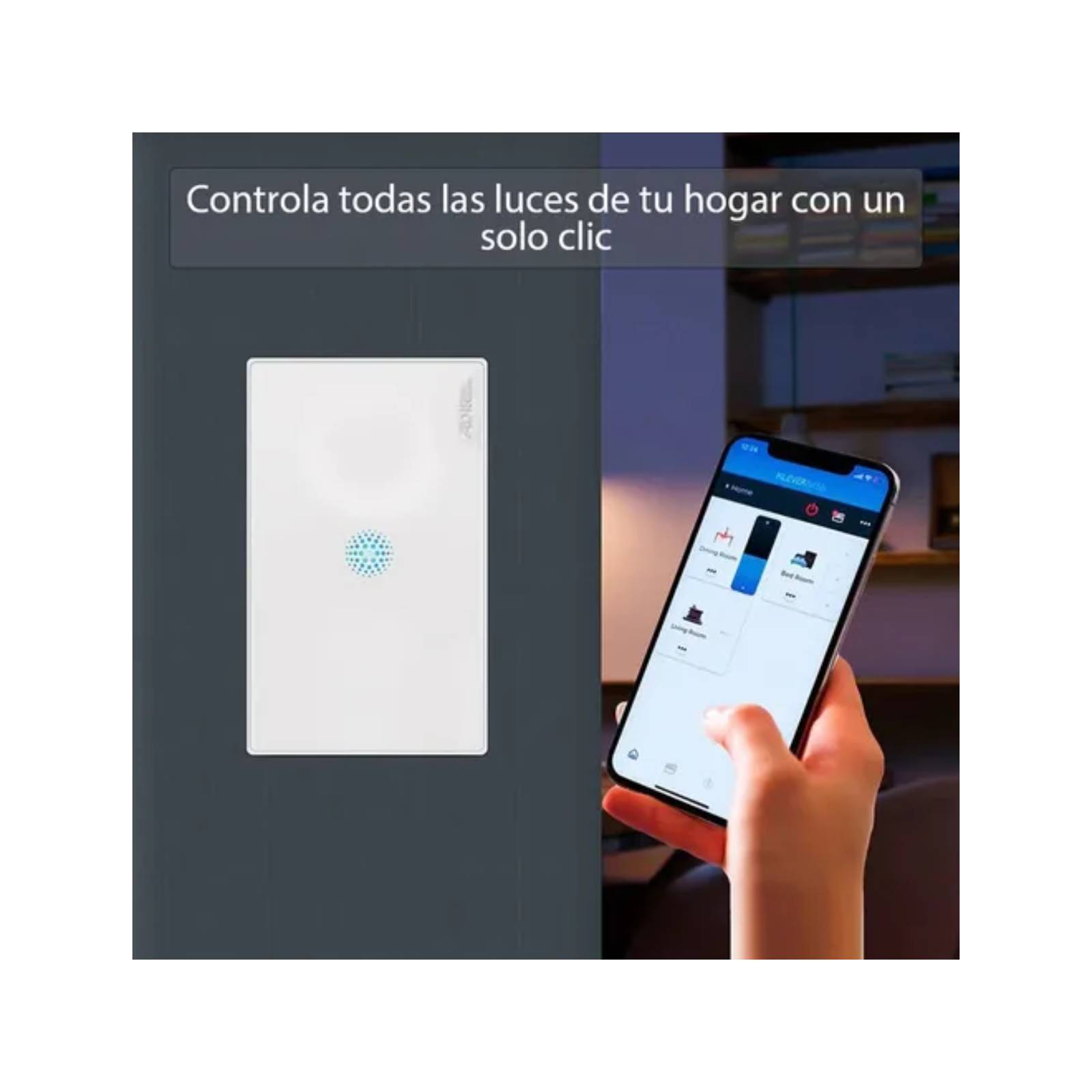 Placa 1 Apagador Dimeable Wifi Inteligente 9807 Adir