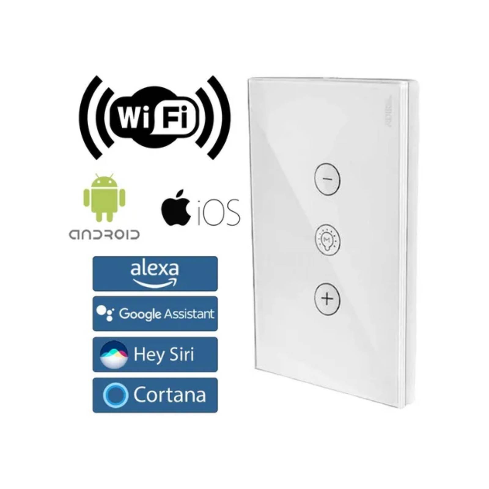 Placa 1 Apagador Dimeable Wifi Inteligente 9807 Adir