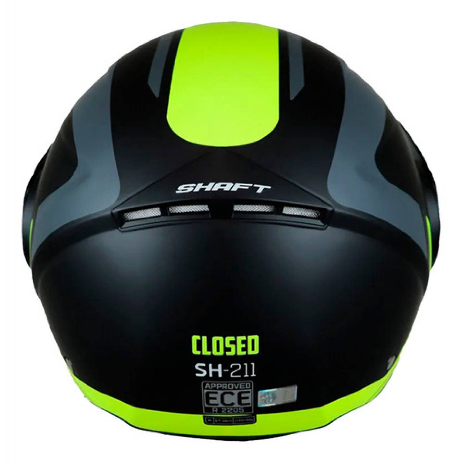 Casco Abierto Moto Abs Shaft Closed Xl Negro amarillo Ece