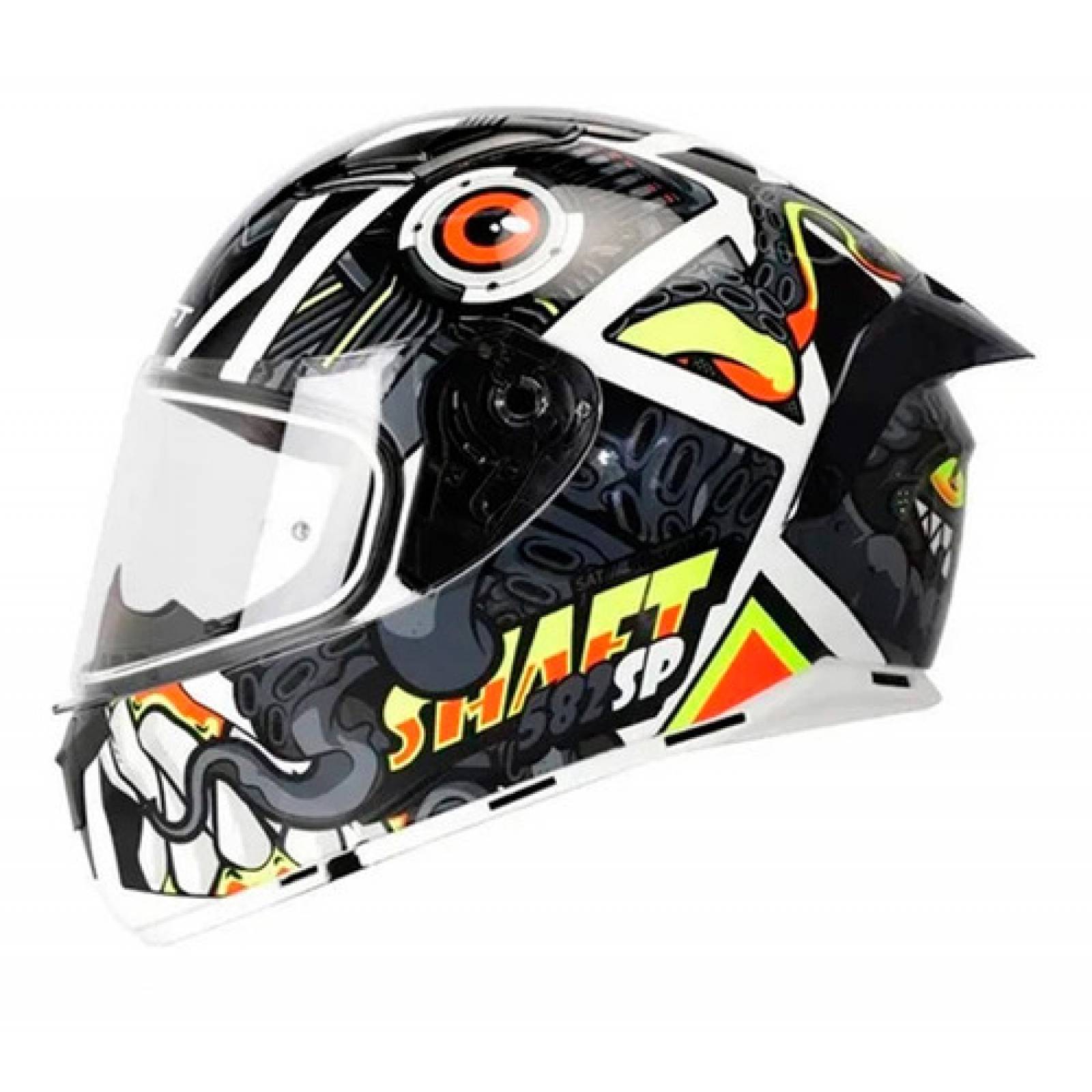 Casco Shaft Integral Comic Monster Sh582 sp Xl Negro Abs Eps