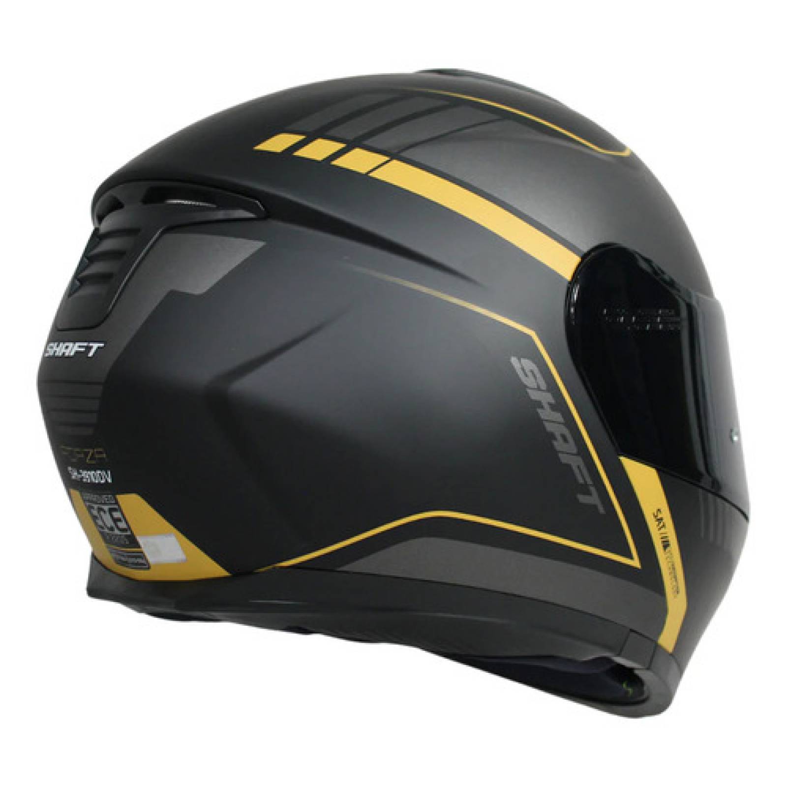 Casco Abatible Para Moto Abs Shaft Forza Xl Negro dorado Ece
