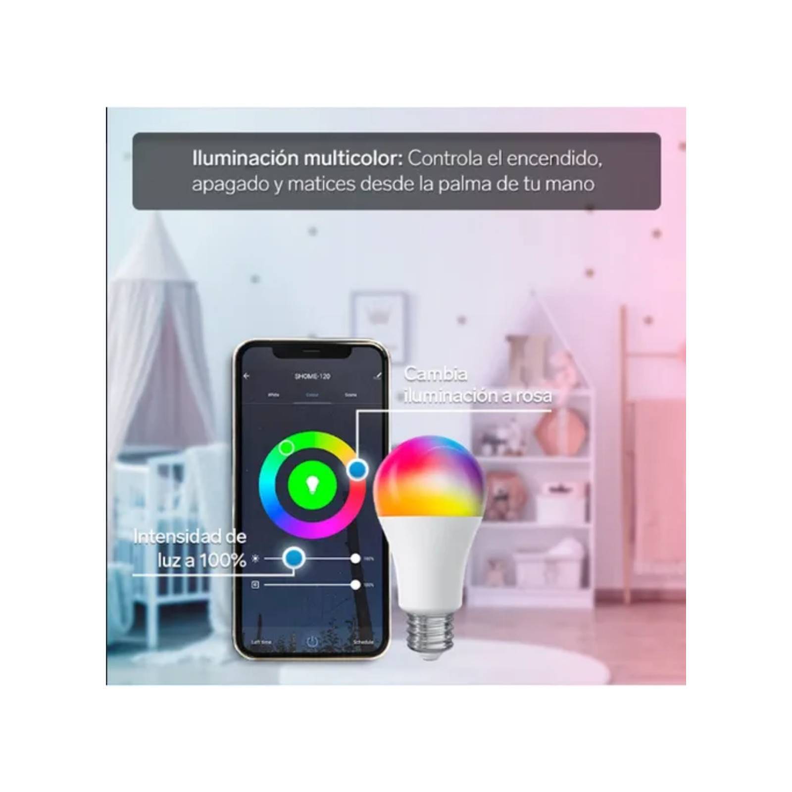 Kit 2 Pzs Foco Led Inteligente Rgb Decorativo 5W Steren