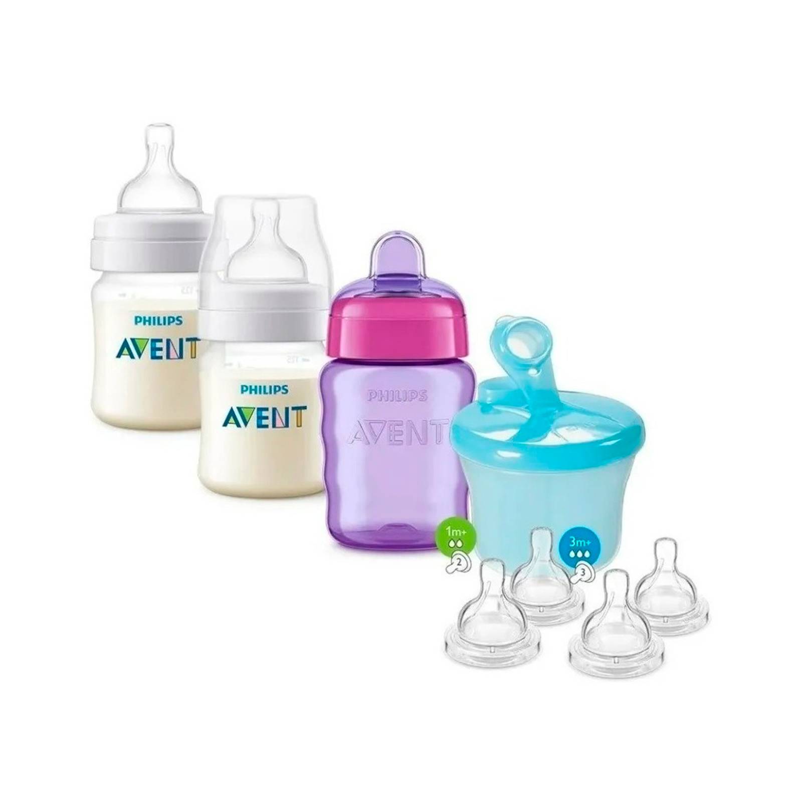 Set Anti Cólico Biberones  Dosificador  Vaso Philips Avent