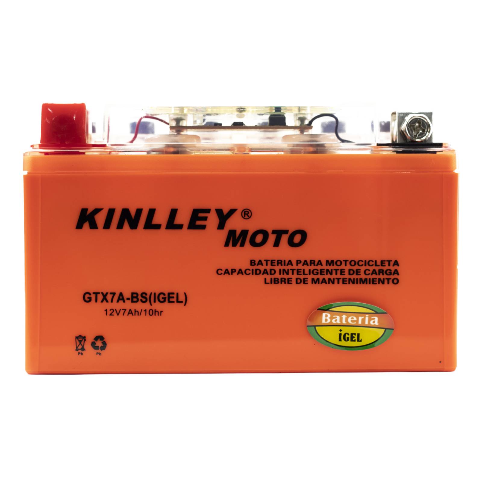 Bateria de Gel para Moto GTX7A BS I Naranja Kinlley 12V