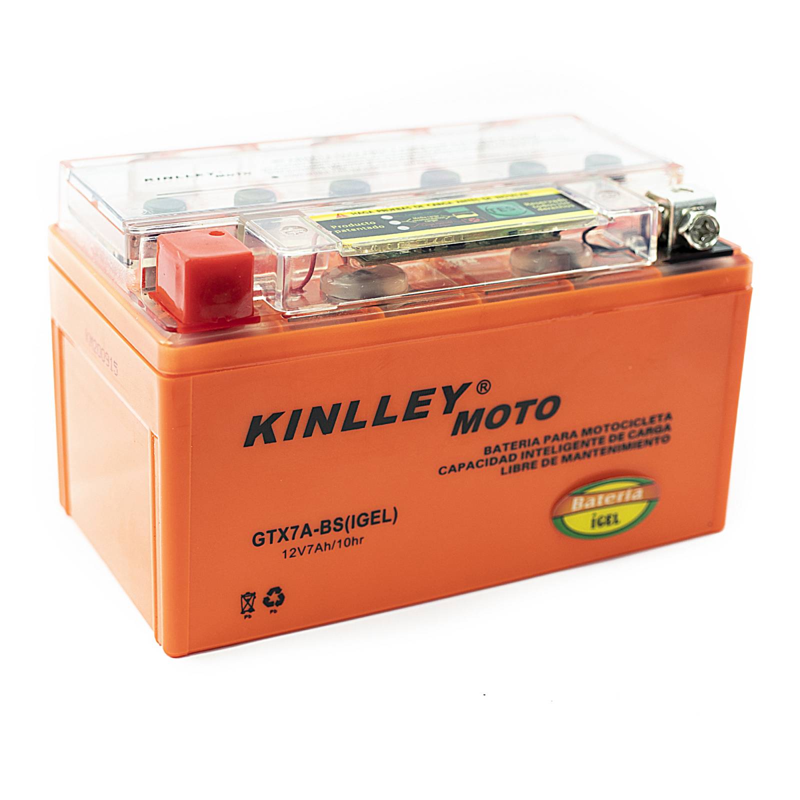 Bateria de Gel para Moto GTX7A BS I Naranja Kinlley 12V