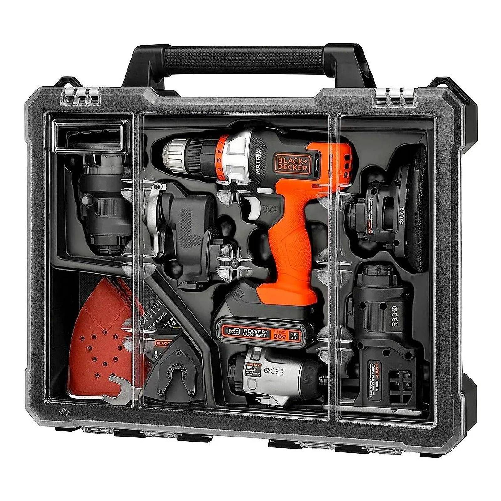 Taladro Inalámbrico 20V 6 Cabezales Mtx20K6A Black   Decker