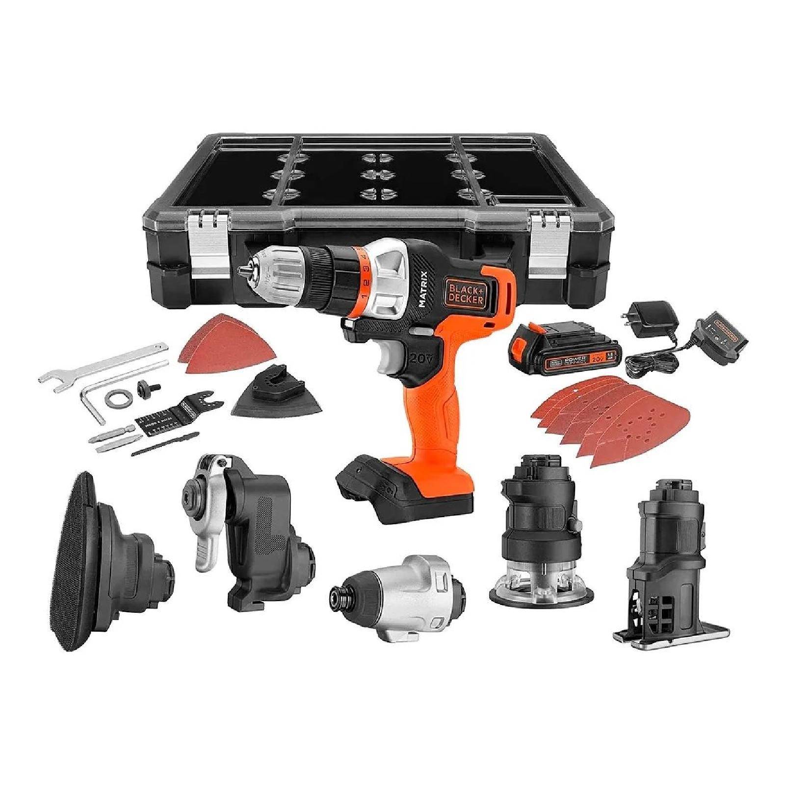 Taladro Inalámbrico 20V 6 Cabezales Mtx20K6A Black   Decker