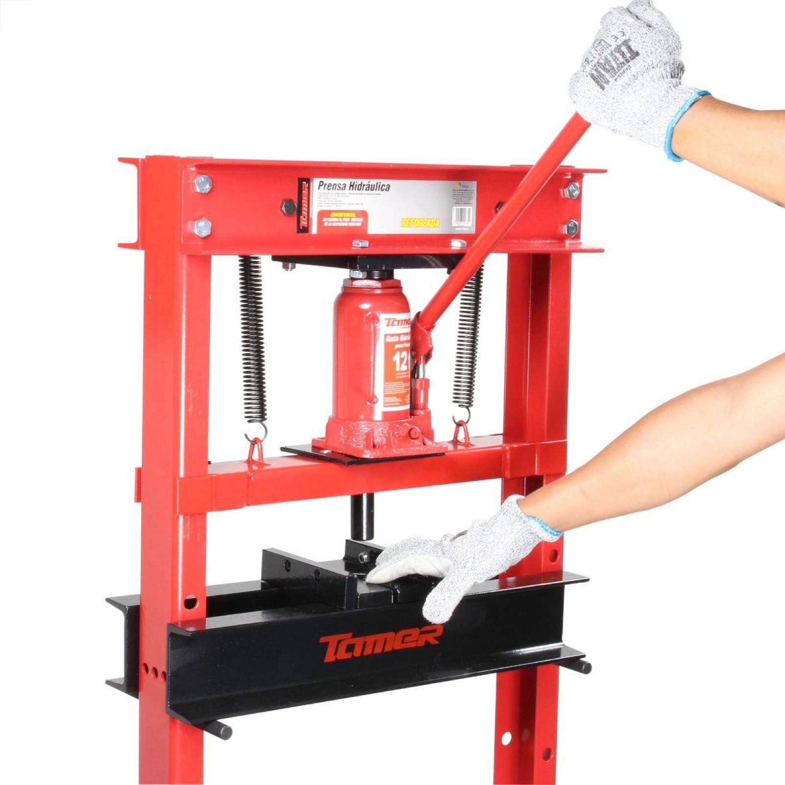 Prensa Hidráulica Acero Reforzado Profesional 12 Ton Tamer