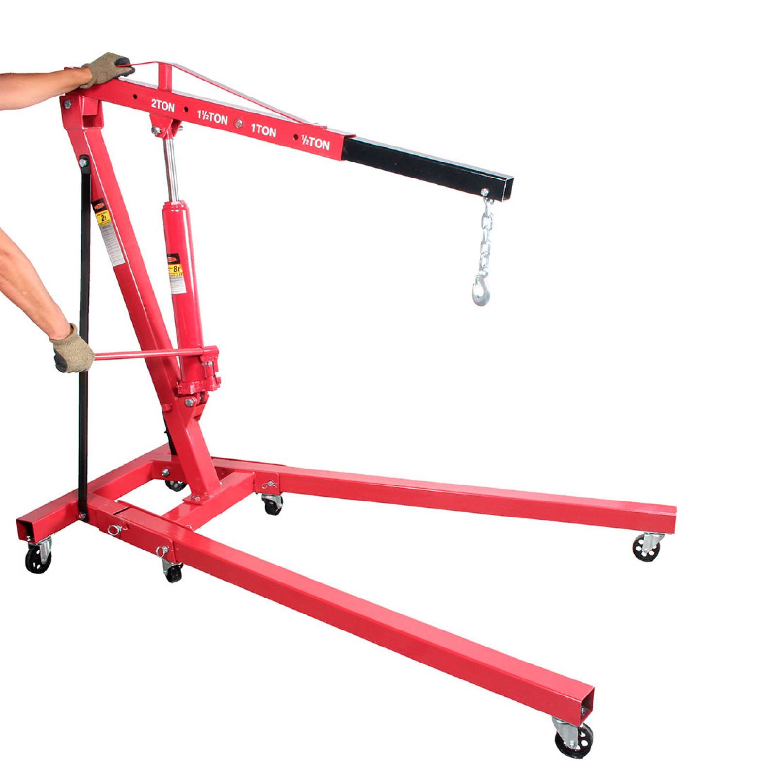 Pluma Hidráulica Plegable Automotriz Motor 2ton Mikels