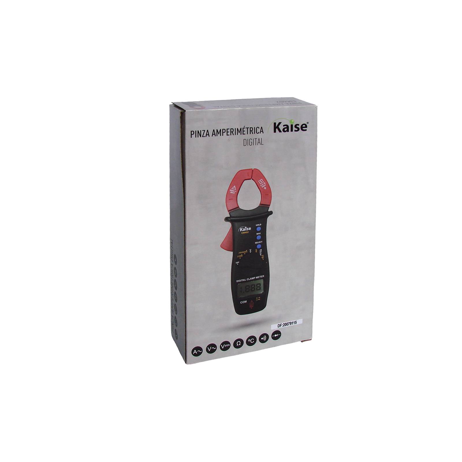 Pinza Corriente Circulante Amperimétrica Digital EM402 Kaise