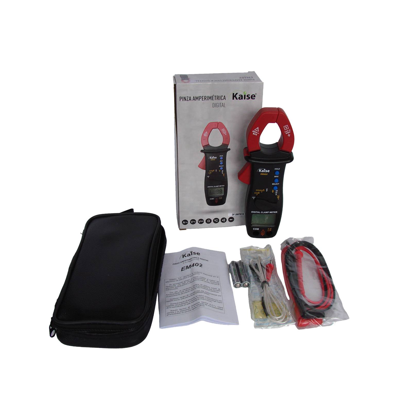 Pinza Corriente Circulante Amperimétrica Digital EM402 Kaise