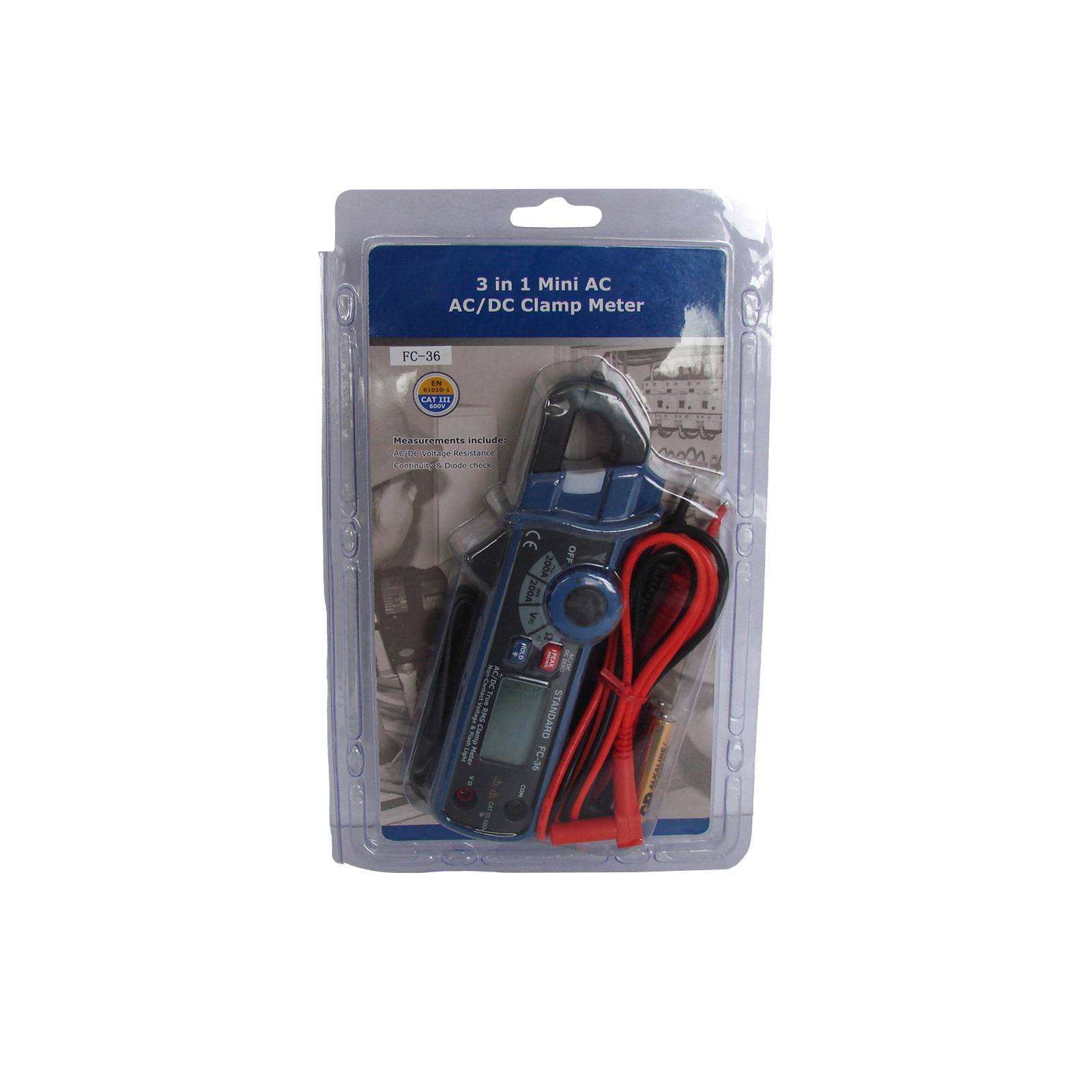 Pinza Corriente Circulante Amperimétrica Digital FC36 Kaise