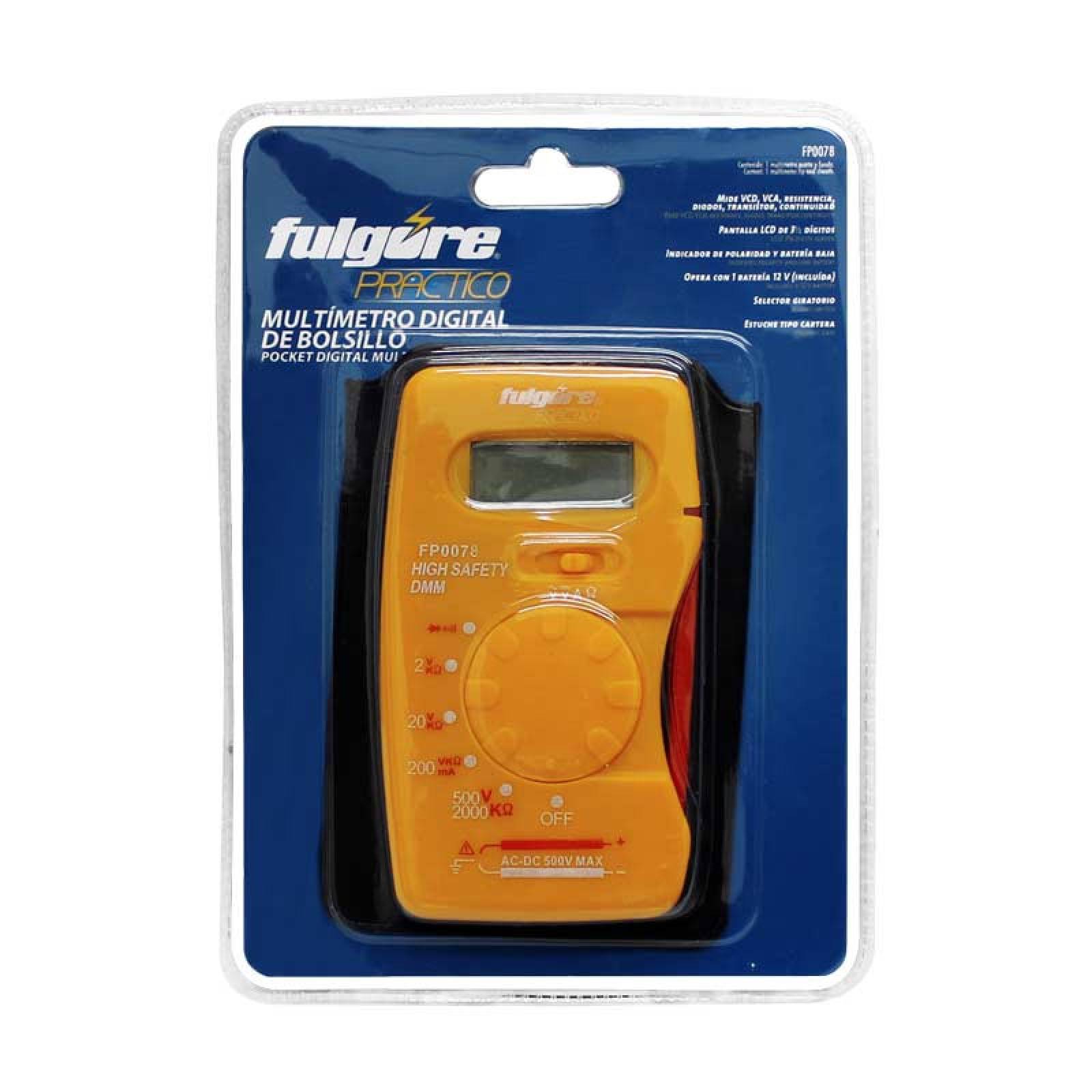 Multímetro Digital De Bolsillo Fp0078 Fulgore