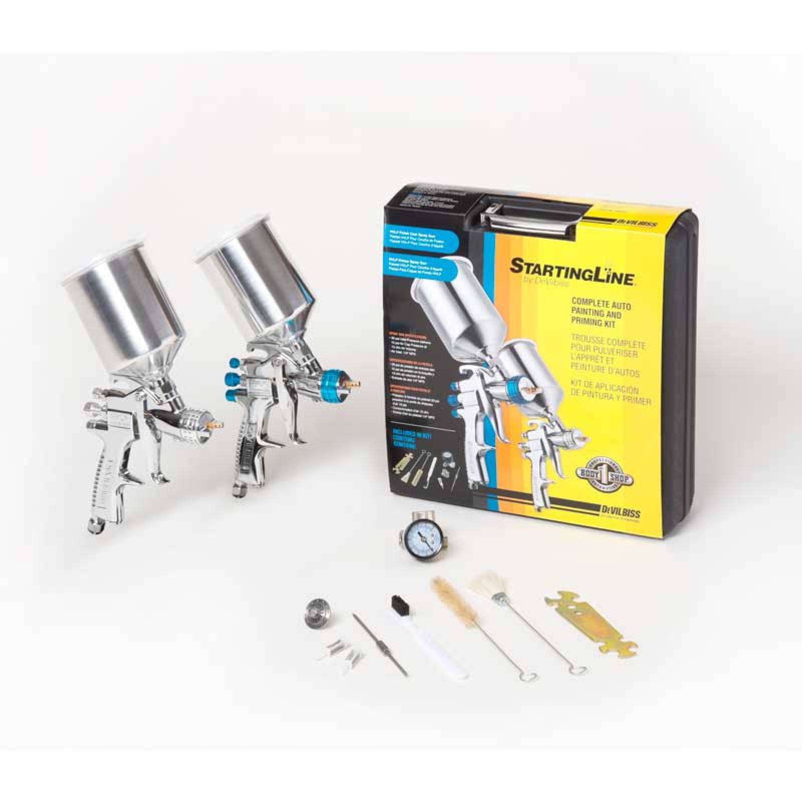 Kit De 2 Pistolas Para Acabados Y Primarios 802343 Devilbiss