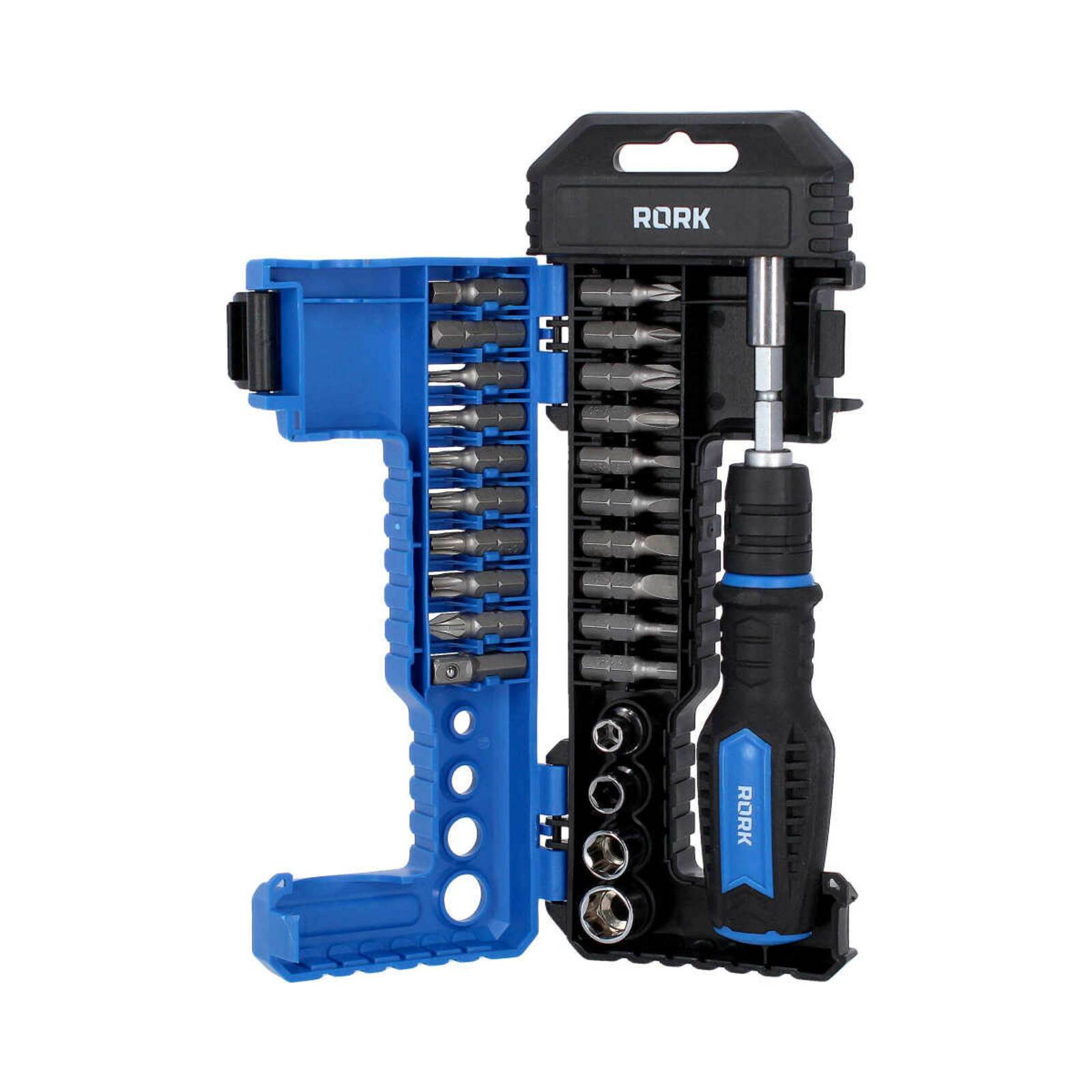 Kit De Desarmadores Puntas Intercambiables 25 Piezas Rork