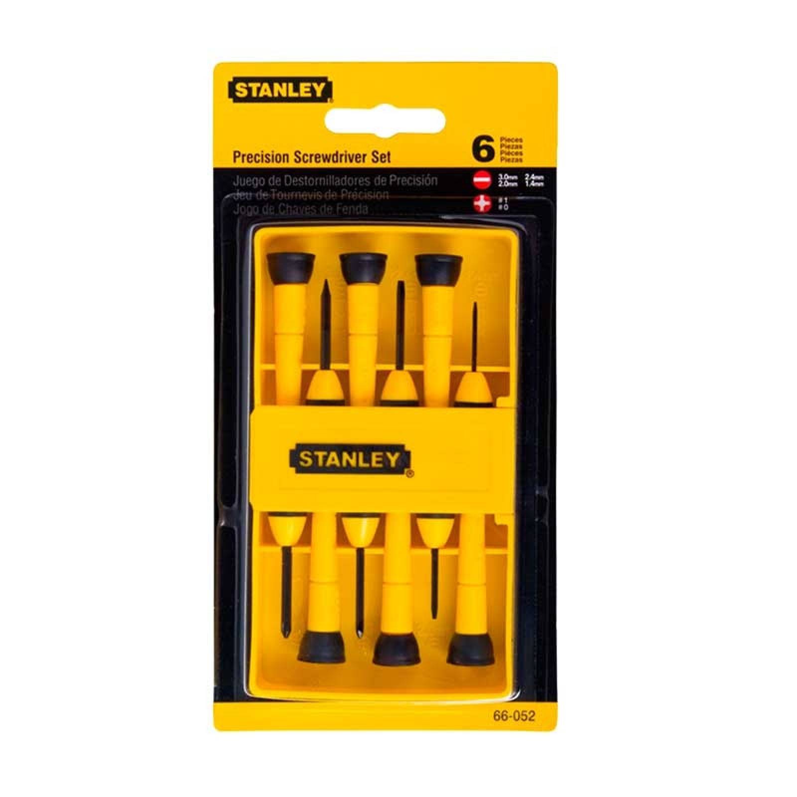 Juego 6 Piezas Desarmador Joyero electronica Stanley 66052