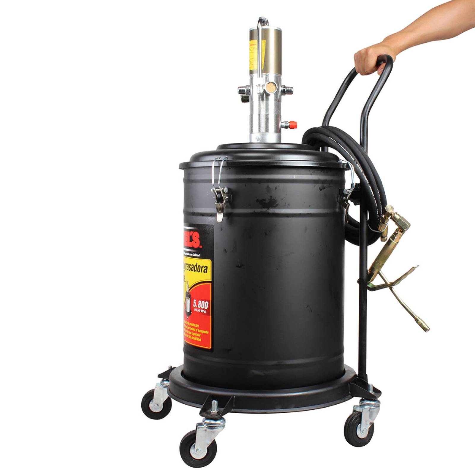 Cubeta Engrasadora Neumática Capacidad 30 kg 5 mts Mikels