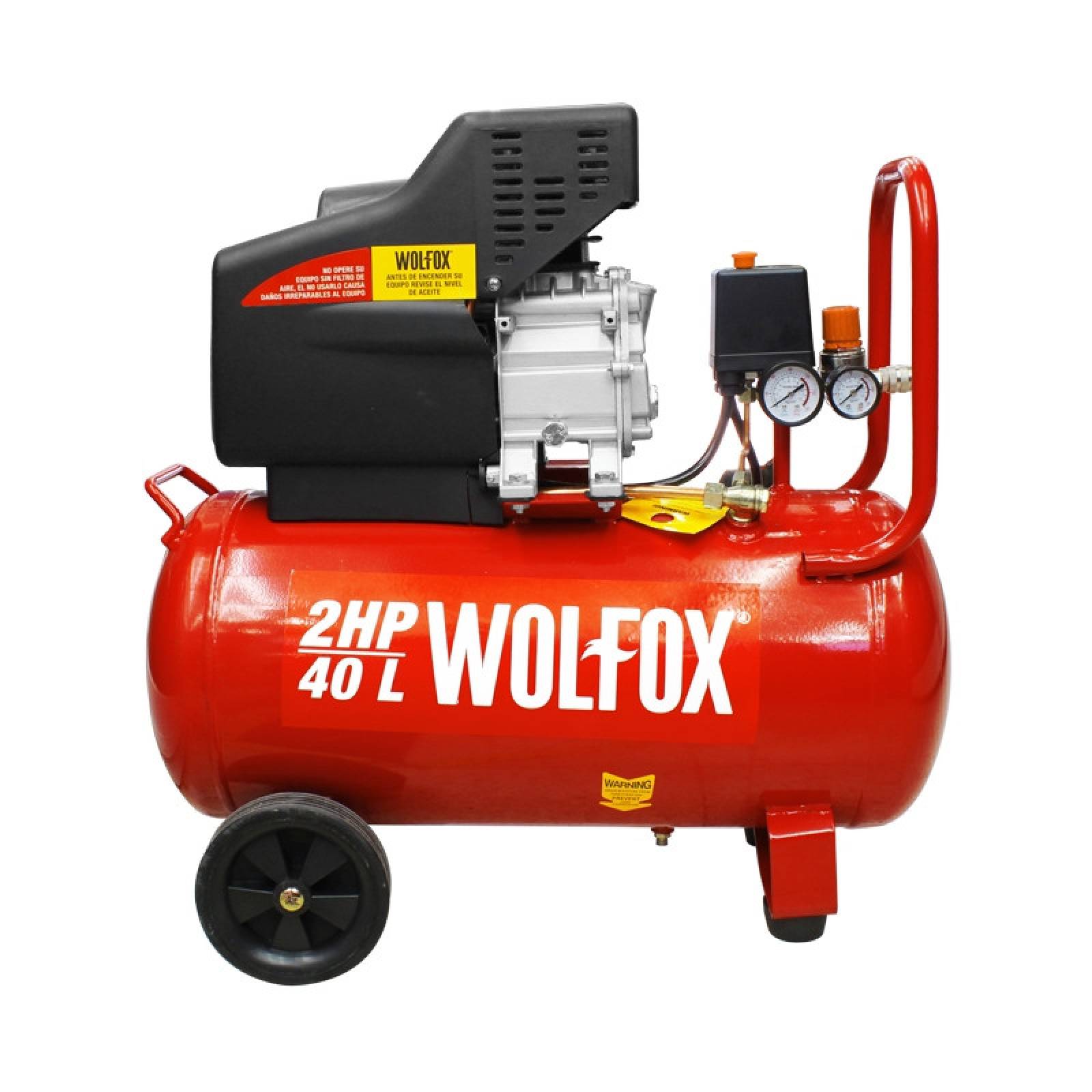 Compresor De Aire Horizontal 40 Litros 2 Hp Wf0735 Wolfox