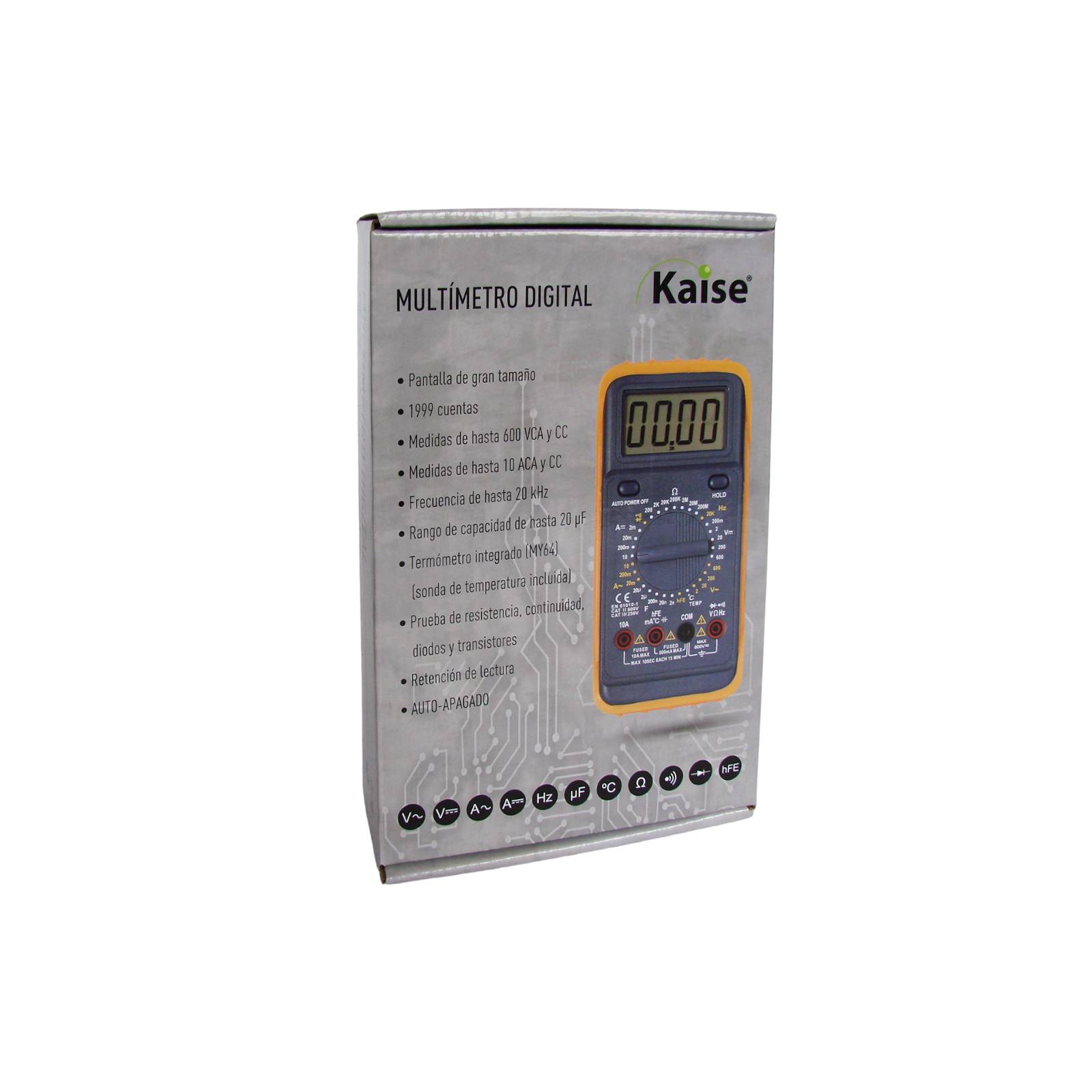 MULTIMETRO MEDIDOR DE VOLTAJE DMM DIGITAL MY63 KAISE