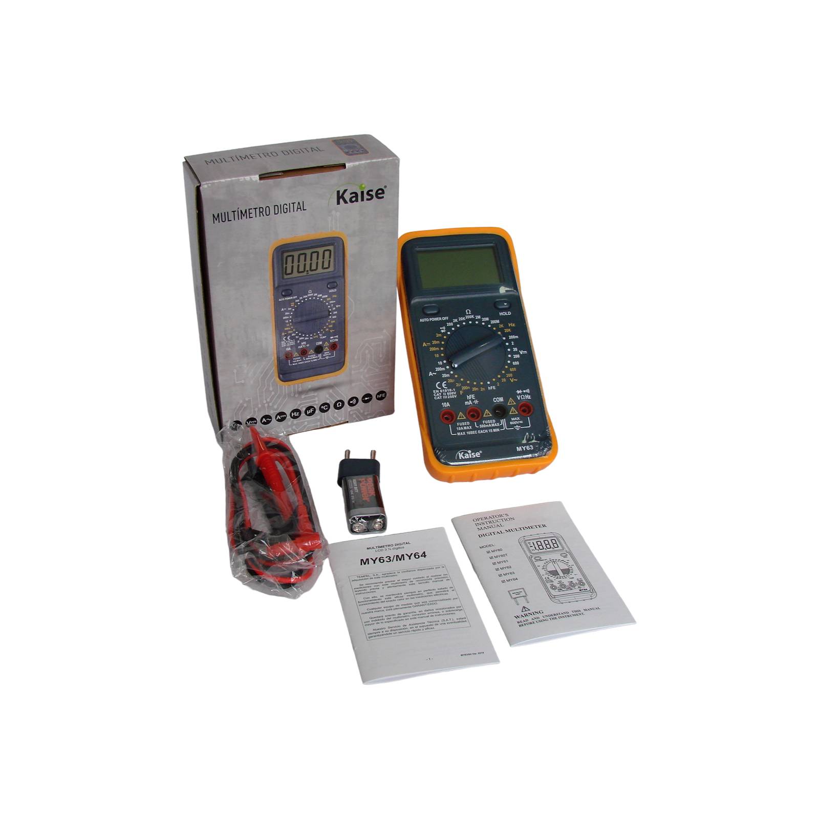 MULTIMETRO MEDIDOR DE VOLTAJE DMM DIGITAL MY63 KAISE