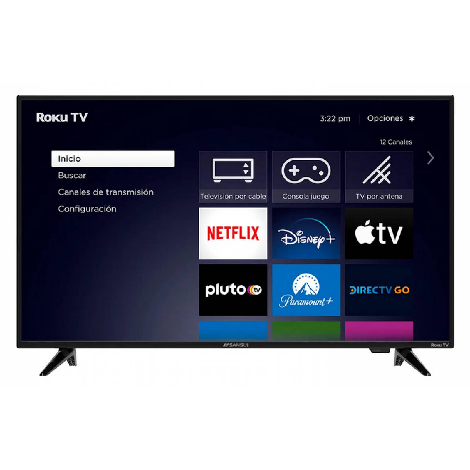 Pantalla de 43  FHD Smart TV Roku Marca Sansui