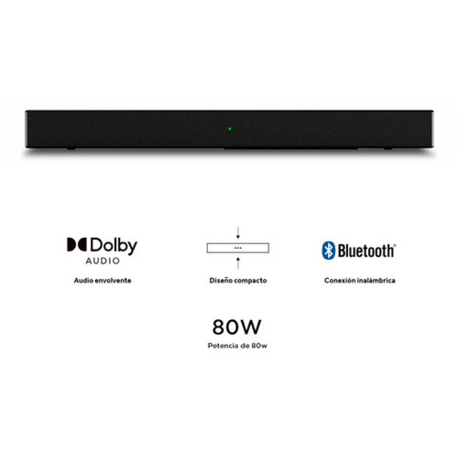 Barra De Sonido Bluetooth 2 0 Canales 80 W Tcl Ts3100