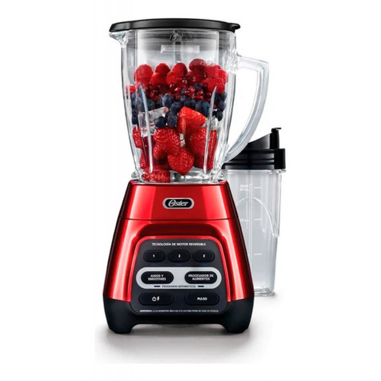 Licuadora Oster Reversible Vaso Vidrio 1 5l 3 Vel 700w Roja