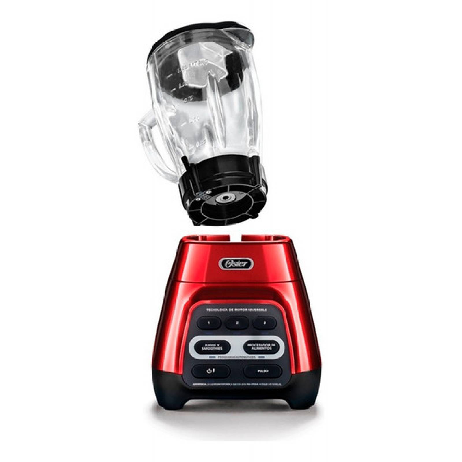 Licuadora Oster Reversible Vaso Vidrio 1 5l 3 Vel 700w Roja