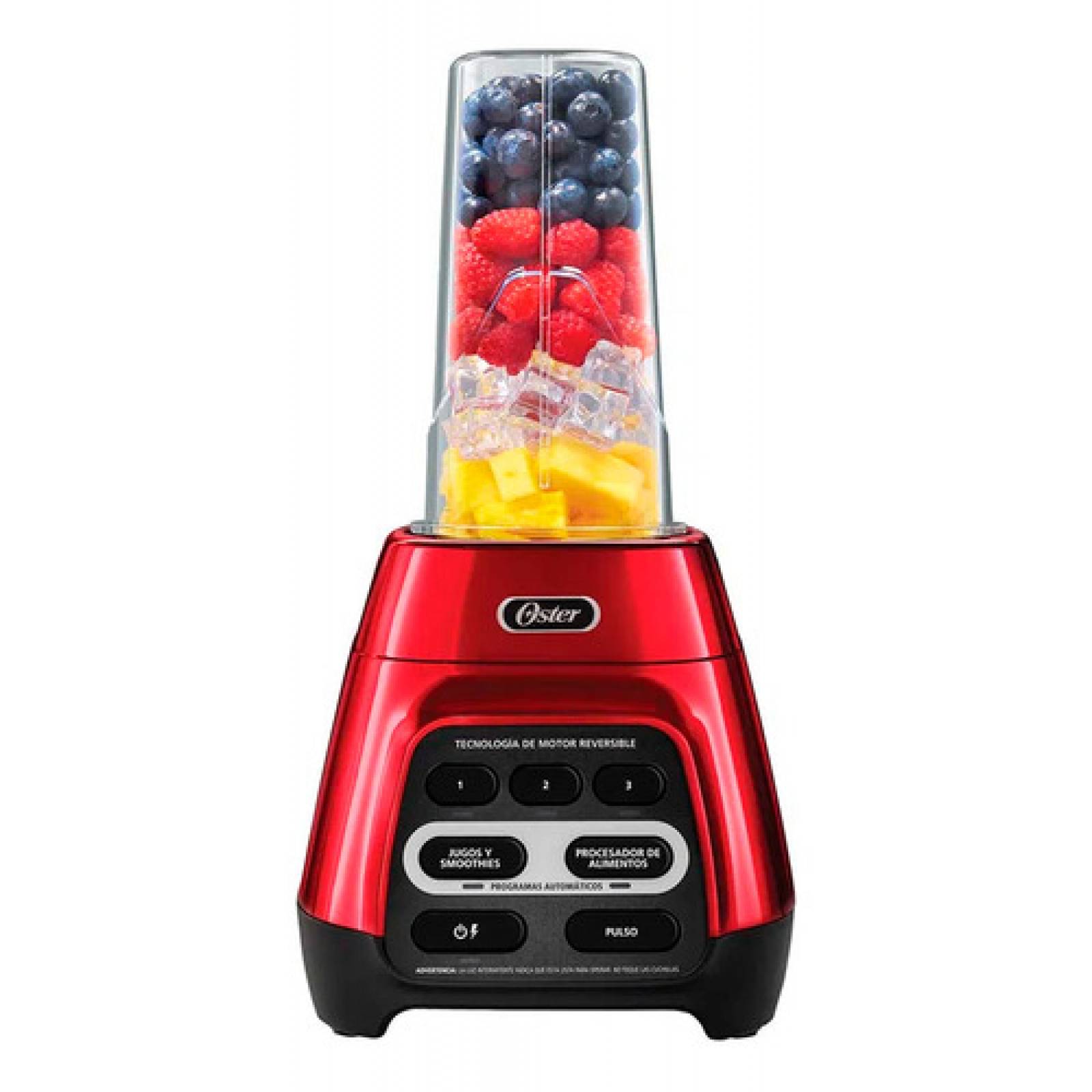 Licuadora Oster Reversible Vaso Vidrio 1 5l 3 Vel 700w Roja