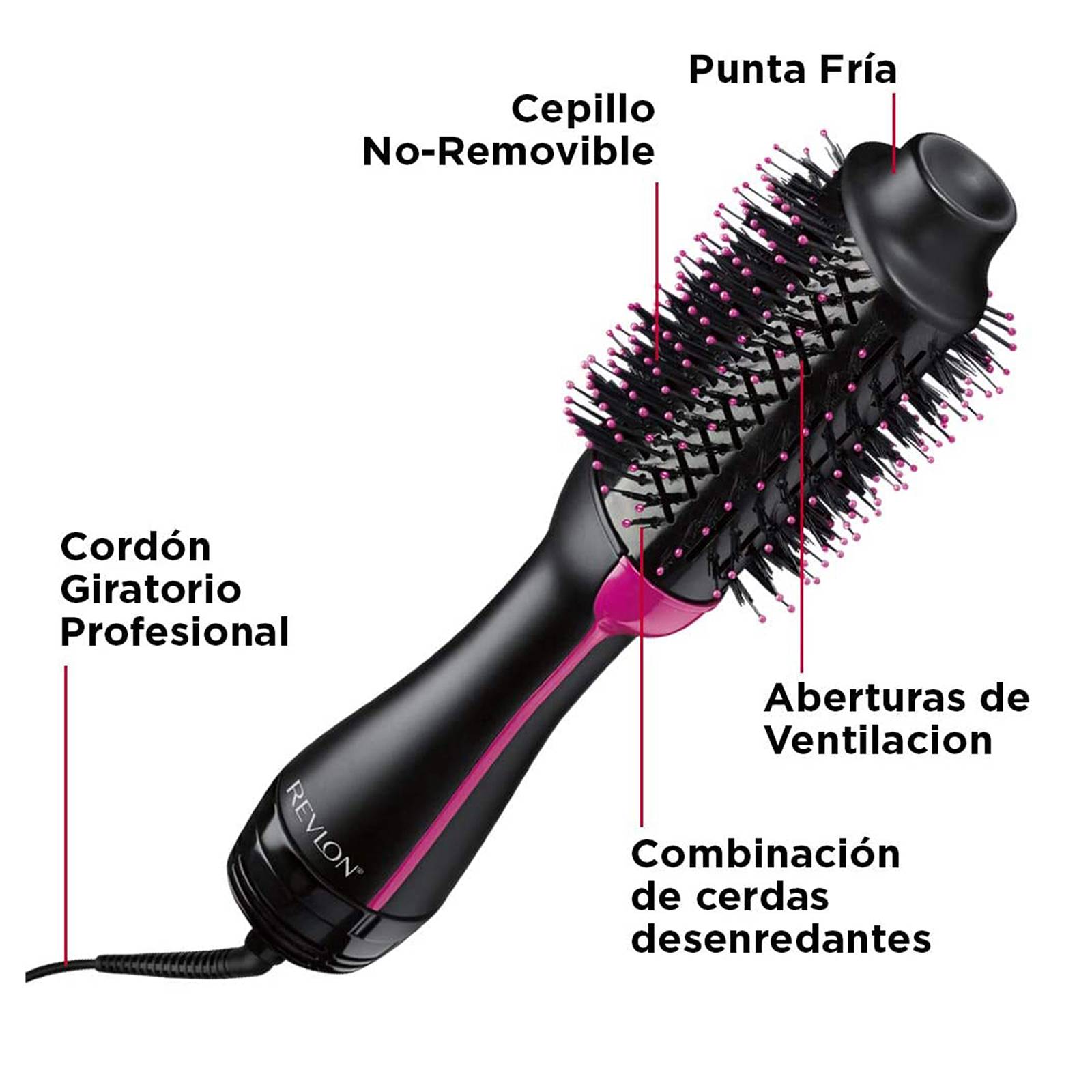 Cepillo Revlon Salon One-Step Secador y Voluminizador Negro